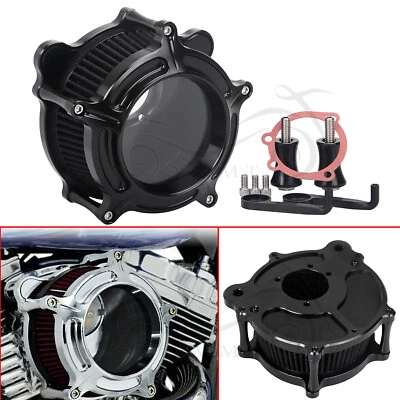CNC Cut Air Cleaner Intake Filter For Harley Dyna Wide Glide FXDWG Fat Bob FXDF Foto 1 de 4