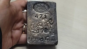 San Francisco Mint Assay Silver Poured Bar Ingot 20.72 Oz. (1946 to 1958) - Picture 1 of 7