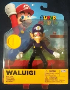 World of Nintendo Super Mario Waluigi 4 Inch Action Figure - Picture 1 of 2