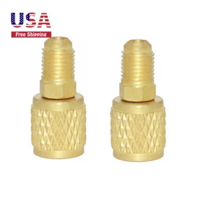 1/4" SAE Male 5/16" SAE Female Swivel Port Straight Split HVAC System Pack of 2 - Picture 1 of 3
