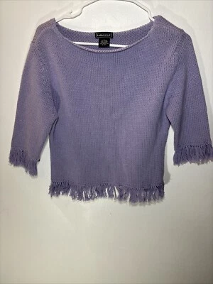 Suéter TAKEOUT para mujer talla L morado. Mangas 3/4 Ramie/algodón  Foto 1 de 4