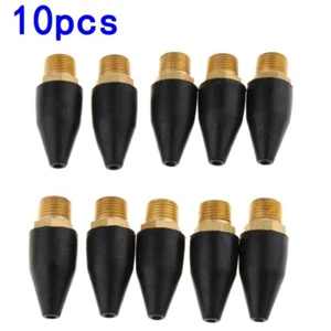 Set Of 10 Rubber / Brass Tip For Air Blow Guns 1/8 Inch NPT Male Tools Supplies - Picture 1 of 12