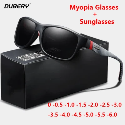 Hombres Cuadrado Miopía Gafas Miopes Aire Libre Conducción Deportes Gafas de Sol Nuevas Foto 1 de 4