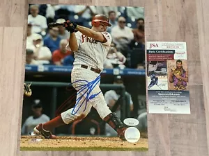 JSA Jim Thome Signed 8x10 Photo File COA Philadelphia Phillies Indians White Sox - Picture 1 of 3