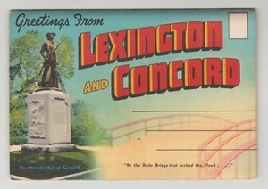 Massachusetts, Lexington e Concord, cartella souvenir in lino/viste multiple - Foto 1 di 1