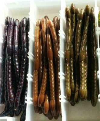 ENGULF BAITS 5" Wacky Worms. 16 ct. GET (3) FREE wacky hooks when u buy 3 packs!