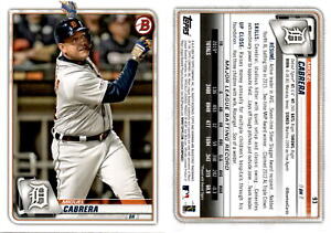 Miguel Cabrera 2020 Bowman Baseball Card 93  Detroit Tigers