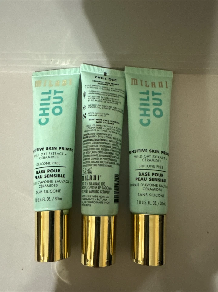 3x Primer calmante Milani Chill Out con extracto de avena silvestre 1 oz Foto 1 de 1