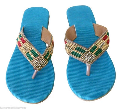 Women Slippers Traditional Mojaries Handmade Leather Foot ware Flat US 5-8.5 - Image 1 of 4