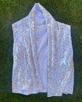 J Crew Girls Crewcuts Leopard sequin Vest Size 12 - Image 1 of 4