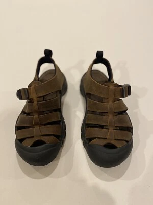 Кожаные регулируемые коричневые водонепроницаемые спортивные сандалии Keen Fishmen размер 6 - Изображение 1 из 4