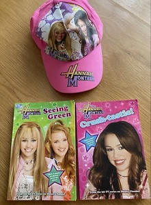 Hannah Montana Books + Hat Cap Miley Cyrus 2 x book Disney - Picture 1 of 5