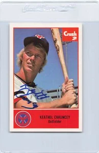 1977 Cramer #12 Keathel Chauncey Tucson Toros Signed Auto *J4903 - Picture 1 of 2