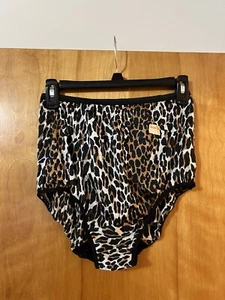 Vanity Fair All Nylon Tricot Brief Panties Vintage Animal Print Panty NWT Size 6 - Picture 1 of 8