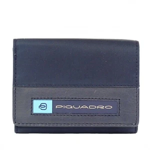 PIQUADRO PQ-BIOS Hombre Cartera Cartera Cartera Cartera Azul NUEVO - Imagen 1 de 7