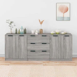 Lechnical Sonoma Grey Sideboards in Multilayer Wood, Modern Sideboards, L7Z7 - Picture 1 of 8