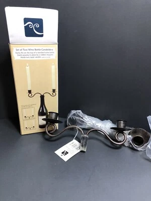 Juego de 2 Candelabros Dennis East International Doble Botella de Vino Nuevos Envío Gratis Foto 1 de 4