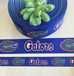 5/8, 7/8 & 1.5" (1 YD) University of Florida Grosgrain Ribbon Florida Gators - Picture 1 of 1