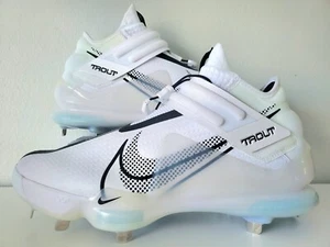 Nike Force Zoom Trout 7 Pro Metal Baseball Cleats White Black Sz 10.5 CI3134-102 - Picture 1 of 7