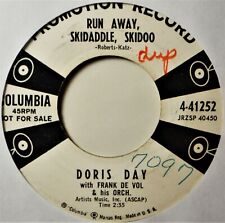 Doris Day Run Away Skidaddle Skidoo Tunnel DJ 45 7" Vinyl Extra 45's Ship Free