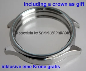 47mm EDELSTAHL CASE zum Einbau TU Werke Doxa Omega Moser Union Zenith (39-42)mm - Picture 1 of 13