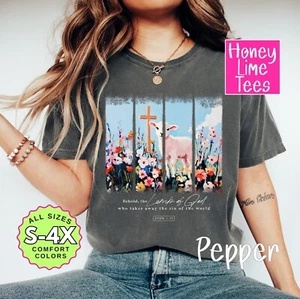 Siehe das Lamm Gottes Ostern Top, Jesus Christus T-Shirt, Geschenk für Christen - Bild 1 von 4