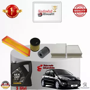 KIT TAGLIANDO FILTRI + OLIO xPEUGEOT 207 1.4 8V GPL 54KW 73CV DAL 2009 -> - Foto 1 di 2