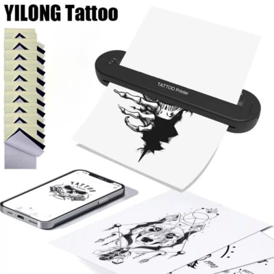 Macchina stampante stencil tatuaggio termica A4 wireless premium con 15 carte di trasferimento - Immagine 1 di 4