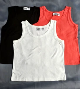 3-Chico's Design Canottiere Donna 100% Cotone Elasticizzate a Costine Taglia 2 (L-12) - Foto 1 di 8