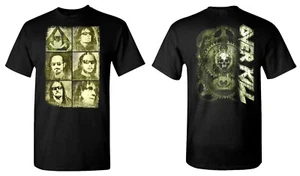 CAMISETA OFICIAL OVERKILL cd lgo The Grinding Wheel FACES LRG nueva sensación toma de fuego - Imagen 1 de 3
