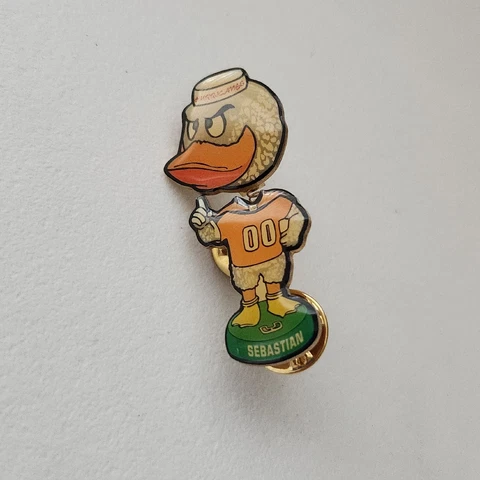 SEBASTIAN Miami Hurricanes NCAA Mascot Bobblehead Lapel Pin Cover