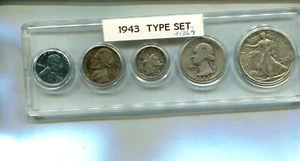 1943 UNITED STATES 5 COIN SILVER DATE SET CIRCULATED W/HOLDER 4826S - Picture 1 of 1