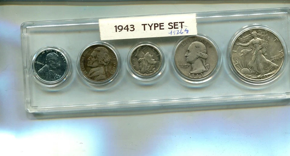 1943 UNITED STATES 5 COIN SILVER DATE SET CIRCULATED W/HOLDER 4826S - Image 1 of 1