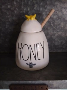 Rae Dunn Artisan Coll. von Magenta NEU Honigbiene dreiteilig 🍯 Honigtopf - Bild 1 von 4