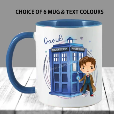 Doctor Who (10th/14th Doctor) Gift Personalised Ceramic Mug &/or Coaster