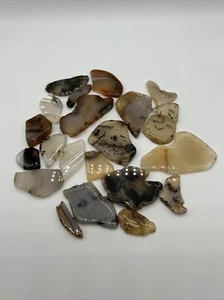 Lot of 22 Montana Agate Polished Slabs Assorted Sizes & Colors - Picture 1 of 8