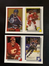 (2) 1988-89 Wayne Gretzky OPC Stickers #121 and 219- Look NrMt