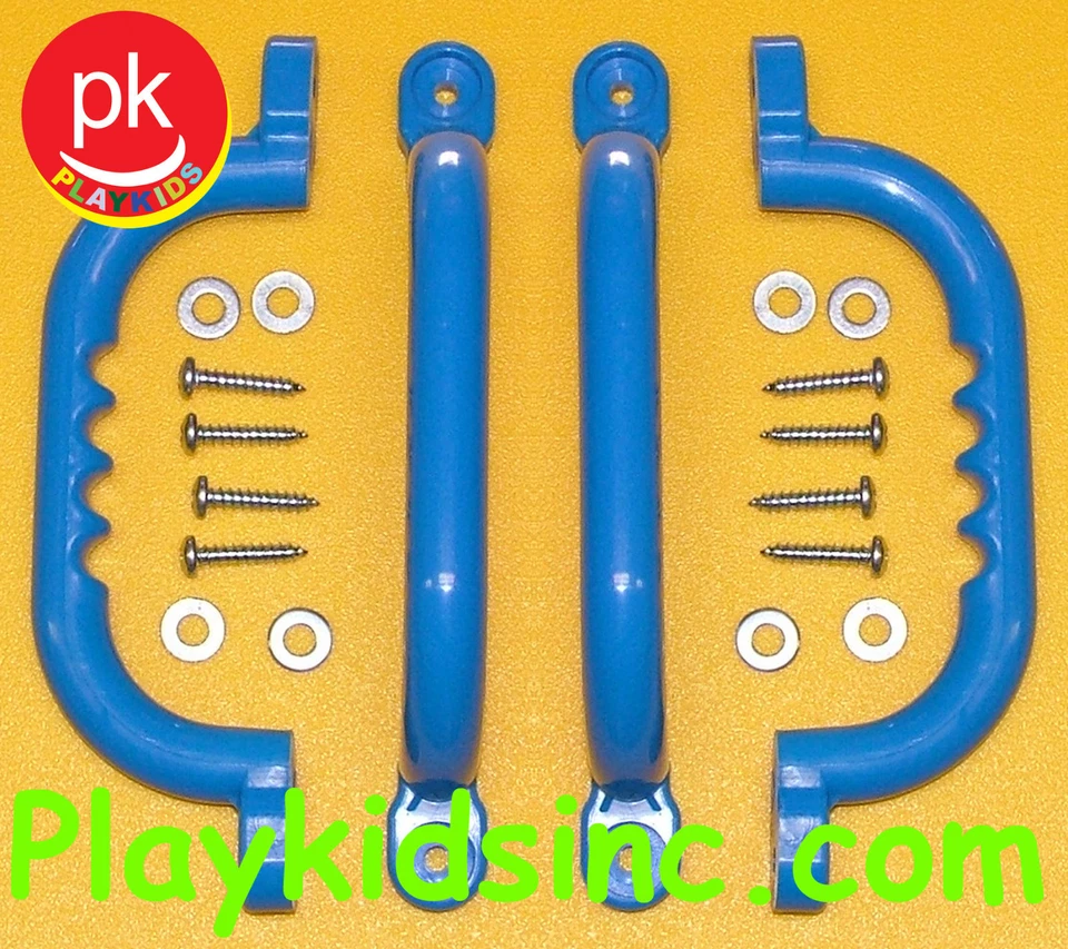 Trapeze Ring Bar Swing Set Play Playground Backyard Jungle Gym Hand Grip 2yellow