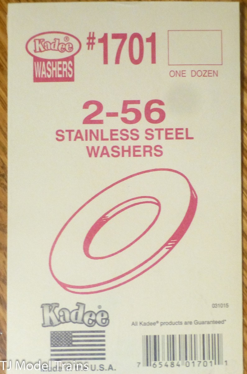 Kadee #1701 Stainless Steel 2-56 Washers (12pcs) Kadee #1701 Stainless Steel 2-56 Washers (12pcs)