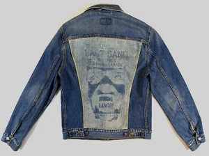 Mens LEVIS 70500 0412 Last gang inTown TRUCKER Denim JACKET size L large Vintage - Picture 1 of 20