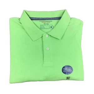 Saddlebred Perfect Polo Men Neon Green Cotton Blend Short Sleeve 2XLT Big &Tall - Picture 1 of 15