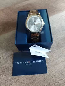 Tommy Hilfiger Women's Analog Gold-Tone Watch In Red Gift Box New - Picture 1 of 13
