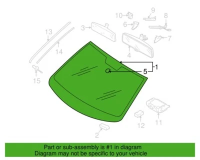 Nuevo parabrisas original OEM 5N0-845-011-B-NVB VW para Volkswagen Tiguan 2009-2011 Foto 1 de 4
