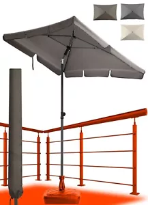 4smile Sonnenschirm Balkon Taupe - UPF 50+ Sonnenschirm rechteckig Sonnenschutz - Bild 1 von 5