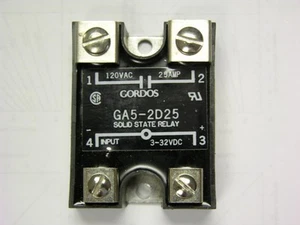 Crouzet Gordos GA5-2D25 25A 120VAC 3-32VDC Control Solid State Relay - Picture 1 of 1