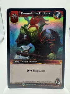 World of Warcraft TCG Elements Foil Hero Fraznak the Furious - Picture 1 of 2