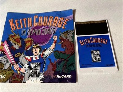 Keith Courage in Alpha Zones TURBOGRAFX 16 Tested Working No Case Has Manual - Image 1 of 4