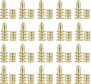 20 Stück Tischblatt Ausrichtstift - Zinklegierung Top Dübel 2,3 x 0,9 cm, golden  - Bild 1 von 9