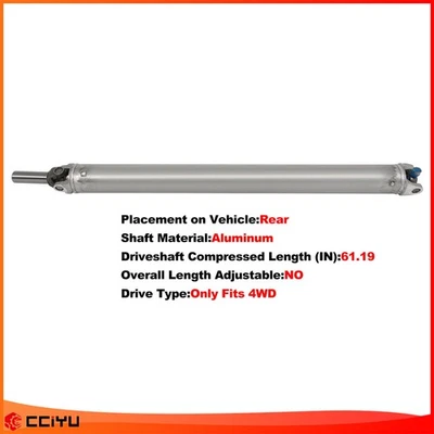 Rear Driveshaft For Cadillac Escalade ESV GMC Yukon XL 2015-18 4WD Foto 1 de 4