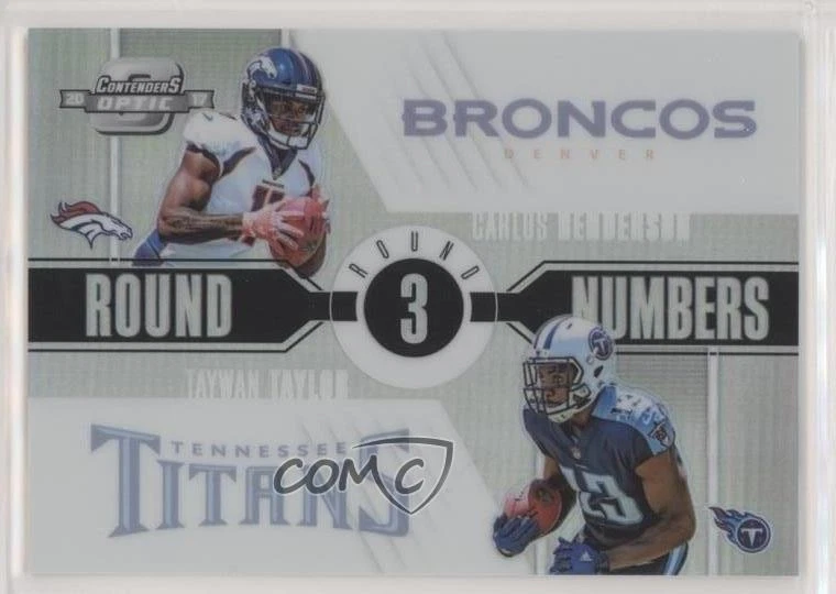 2017 Contenders Optic Round Numbers /75 Carlos Henderson Taywan Taylor Rookie RC - Image 1 of 2